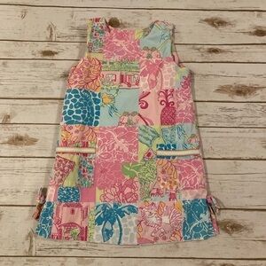 Lilly Pulitzer Little Girls Patchwork Print Shift Dress